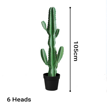 SOGA 4X 105cm Green Artificial Indoor Cactus Tree Fake Plant Simulation Decorative 6 Heads • LUZ-APlantFLT1056X4