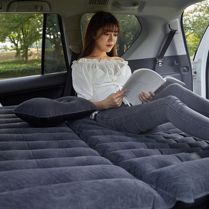 SOGA 2X Black Inflatable Car Boot Mattress Portable Camping Air Bed Travel Sleeping Essentials • LUZ-CarMat013X2