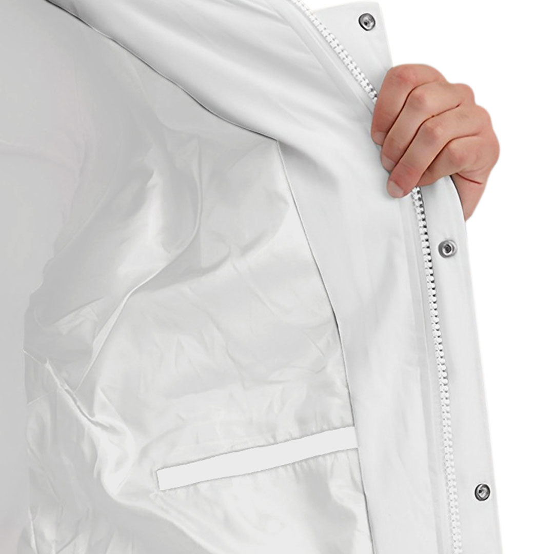 abbee White Large Winter Fur Hooded Thick Overcoat Jacket Stylish Lightweight Quilted Warm Puffer Coat • LUZ-DJ-998E