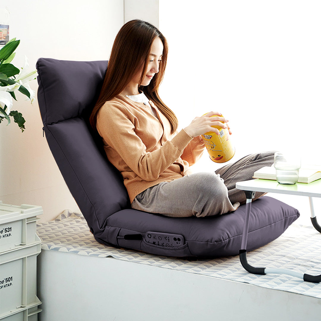 SOGA 4X Grey Lounge Recliner Lazy Sofa Bed Tatami Cushion Collapsible Backrest Seat Home Office Decor • LUZ-LoungeC3809X4