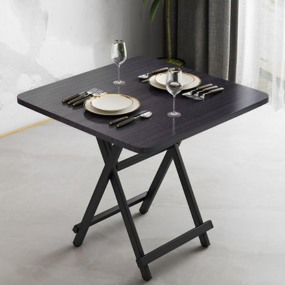 SOGA 2X Black Dining Table Portable Square Surface Space Saving Folding Desk Home Decor • LUZ-Table1206TallX2