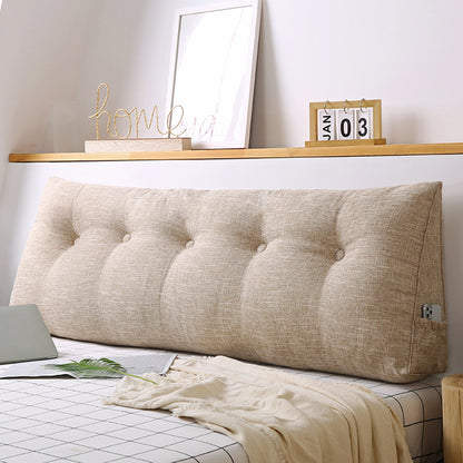 SOGA 4X 180cm Beige Triangular Wedge Bed Pillow Headboard Backrest Bedside Tatami Cushion Home Decor • LUZ-PillowFab180BeigeX4