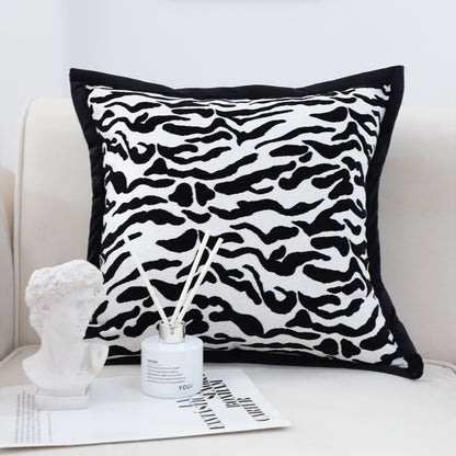 SOGA 45cm Black and White Luxury Cushion Light Mottled Texture Decorative Square Pillow Living Room • LUZ-FrenchCushion288