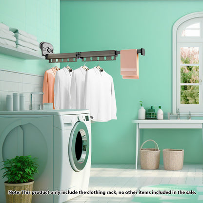 SOGA 93.2cm Wall-Mounted Clothing Dry Rack Retractable Space-Saving Foldable Hanger • LUZ-BSXPGKQ04