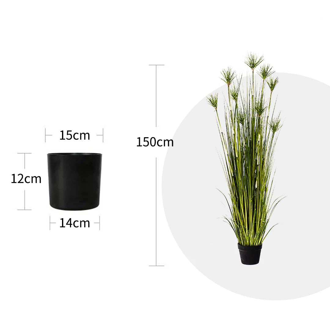 SOGA 4X 150cm Cyperus Papyrus Plant Tree Artificial Green Grass, Home Or Office Indoor Greenery Accent • LUZ-APlantFH60142X4