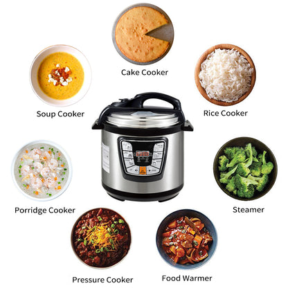 SOGA 2X Stainless Steel Electric Pressure Cooker 12L Nonstick 1600W • LUZ-ElectricPressureCooker12LX2
