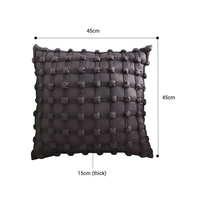 SOGA 50cm Black Medieval-style Puff Rivet Square Product Throw Pillow • LUZ-FrenchCushion214