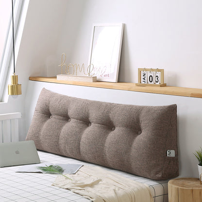 SOGA 120cm Coffee Triangular Wedge Bed Pillow Headboard Backrest Bedside Tatami Cushion Home Decor • LUZ-PillowFab120Coffee