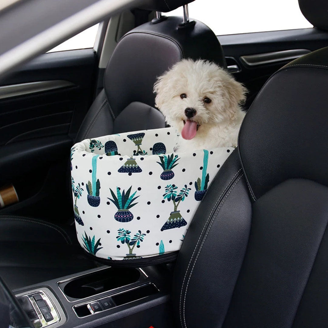 SOGA Car Central Control Nest Pet Safety Travel Bed Dog Kennel Portable Washable Pet Bag White • LUZ-CarPetBag029