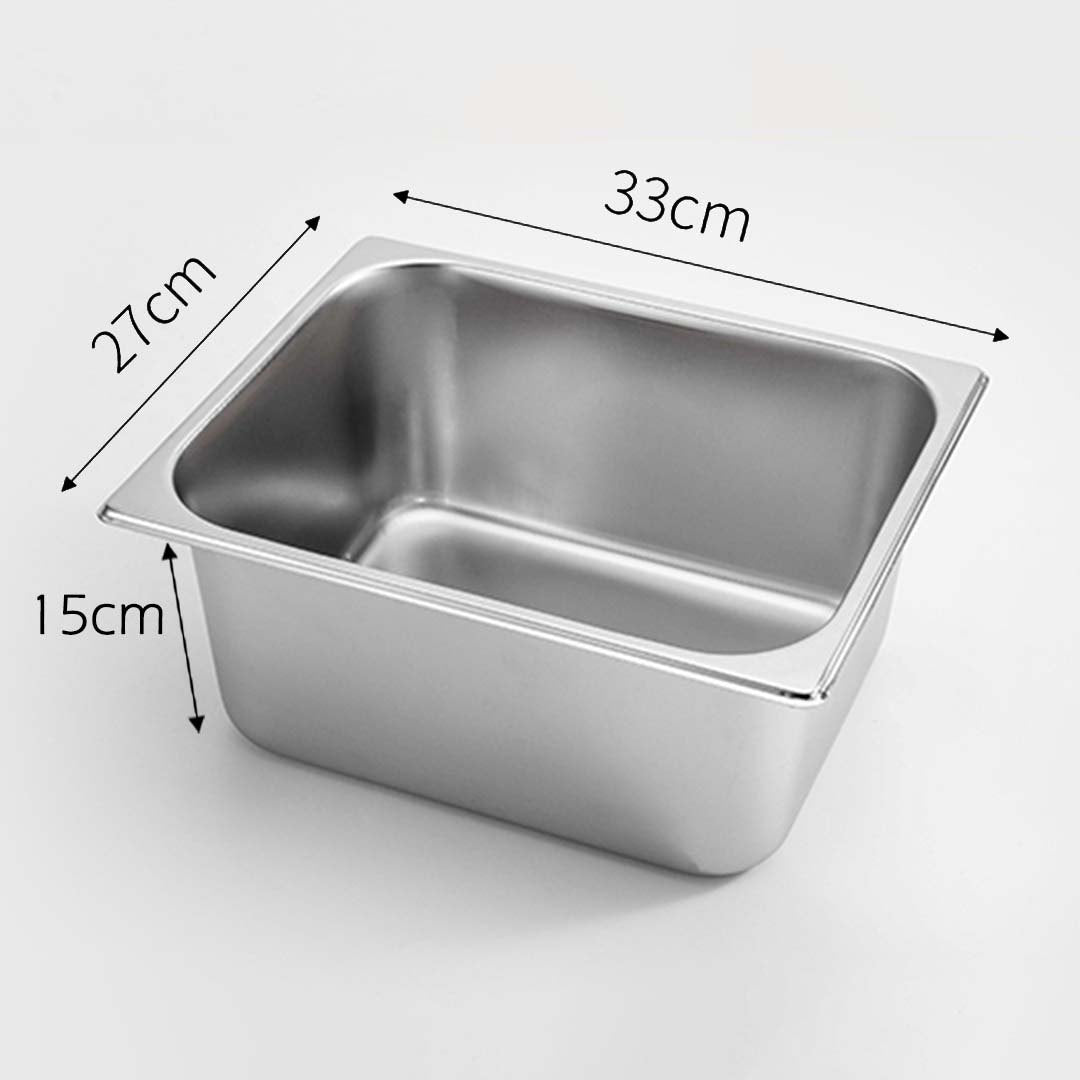 SOGA 2X Gastronorm GN Pan Full Size 1/2 GN Pan 15cm Deep Stainless Steel Tray • LUZ-GastronormPans5411X2