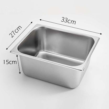 SOGA 2X Gastronorm GN Pan Full Size 1/2 GN Pan 15cm Deep Stainless Steel Tray • LUZ-GastronormPans5411X2