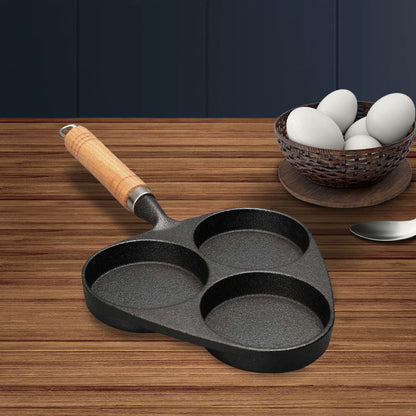SOGA 2X 3 Mold Cast Iron Breakfast Fried Egg Pancake Omelette Fry Pan • LUZ-ZPaiB4X2