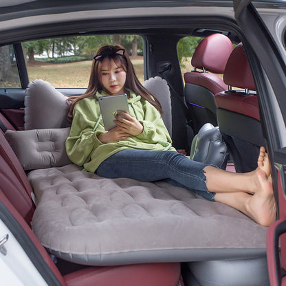 SOGA Grey Honeycomb Inflatable Car Mattress Portable Camping Air Bed Travel Sleeping Kit Essentials • LUZ-CarMat011
