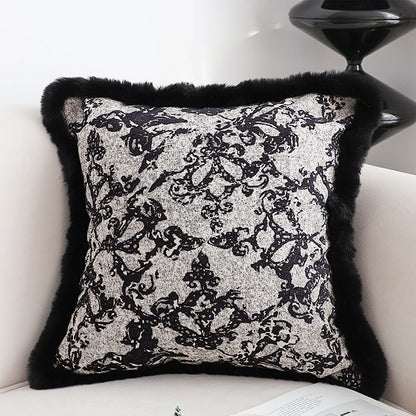 SOGA 45cm Vintage Black Herringbone Pillowcase Set & Square Throw Pillow • LUZ-FrenchCushion254
