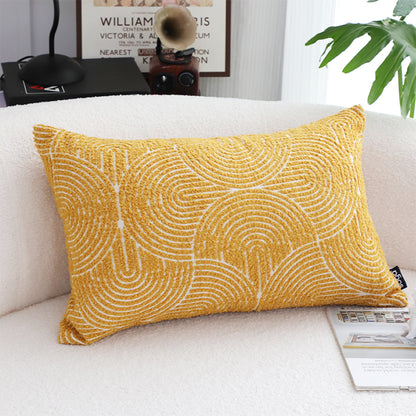 SOGA 35cm Mustard Yellow Throw Pillow Geometric Indoor and Outdoor Corded for Home Decor • LUZ-FrenchCushion322