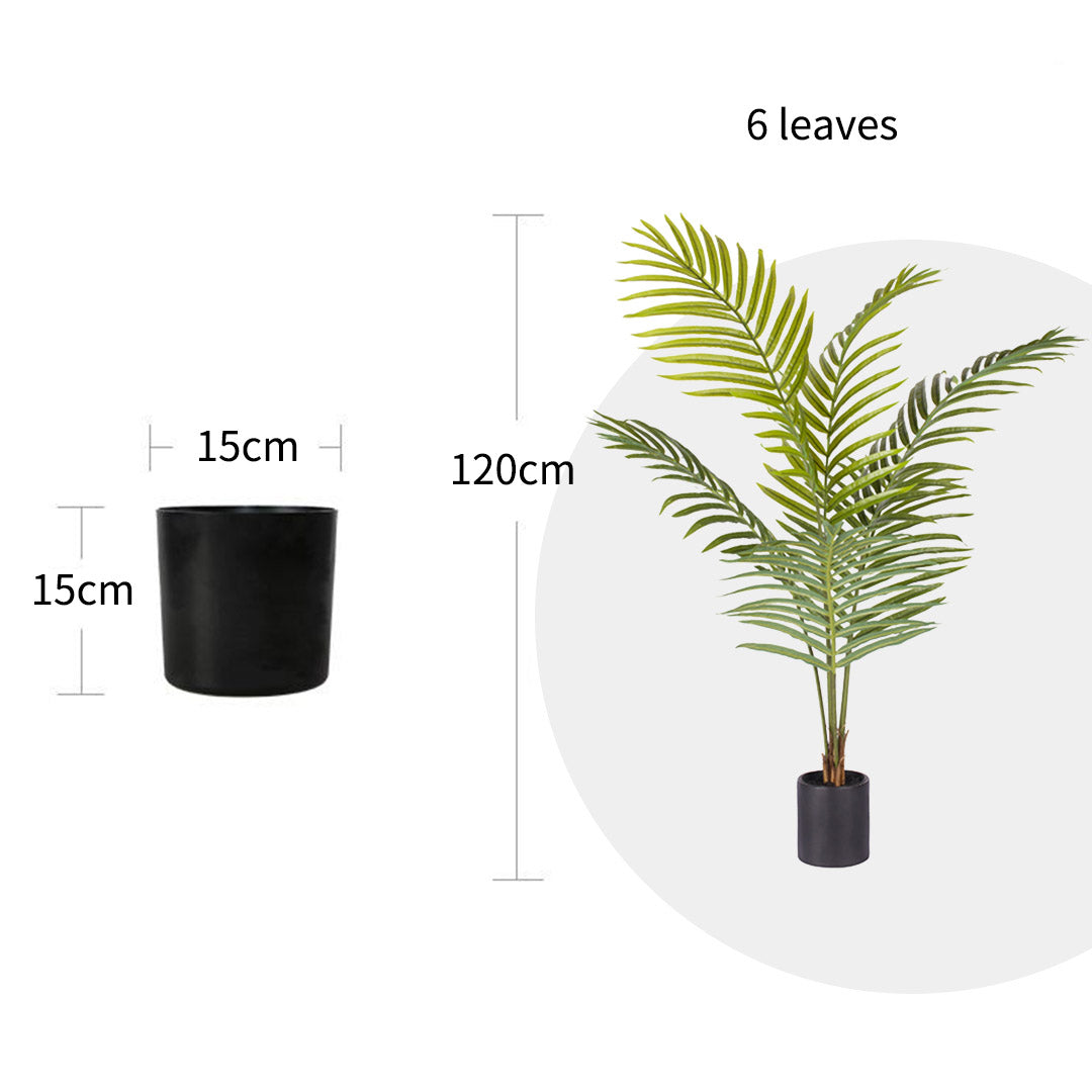 SOGA 2X 120cm Green Artificial Indoor Rogue Areca Palm Tree Fake Tropical Plant Home Office Decor • LUZ-APlant1206SAX2