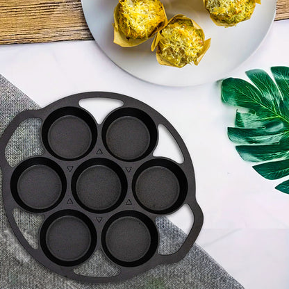 SOGA 32cm Cast Iron Takoyaki Fry Pan Octopus Balls Maker 7 Hole Cavities Grill Mold • LUZ-ZPai014