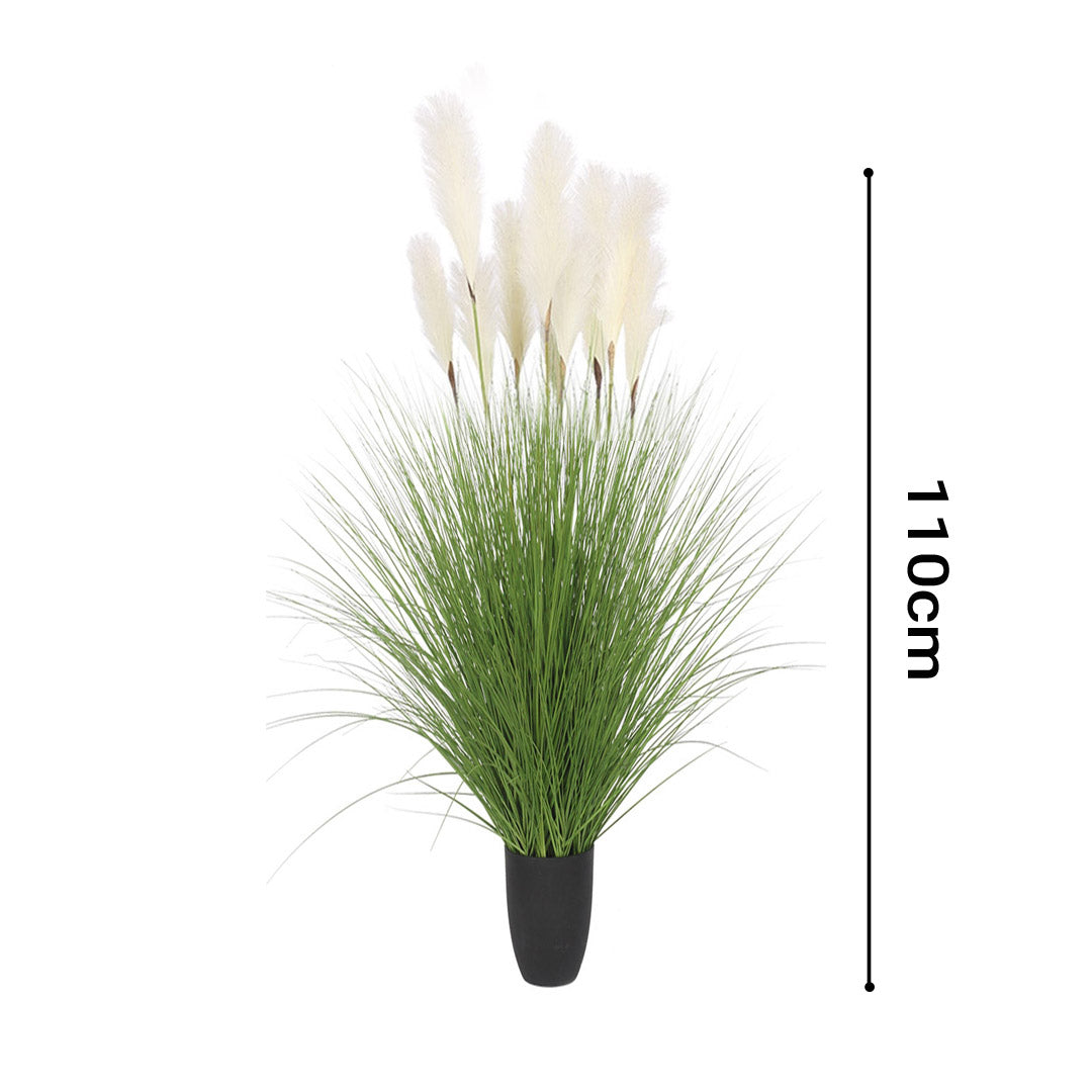 SOGA 4X 110cm Artificial Indoor Potted Reed Bulrush Grass Tree Fake Plant Simulation Decorative • LUZ-APlantFH6022X4