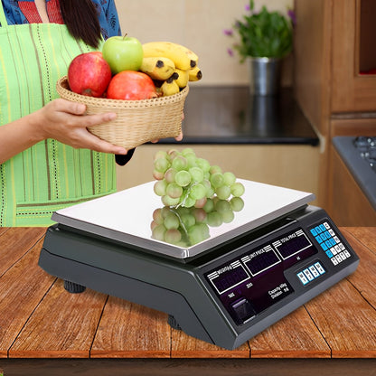 SOGA 2x Digital Commercial Kitchen Scales Shop Electronic Weight Scale Food 40kg/5g • LUZ-Scale40KGX2