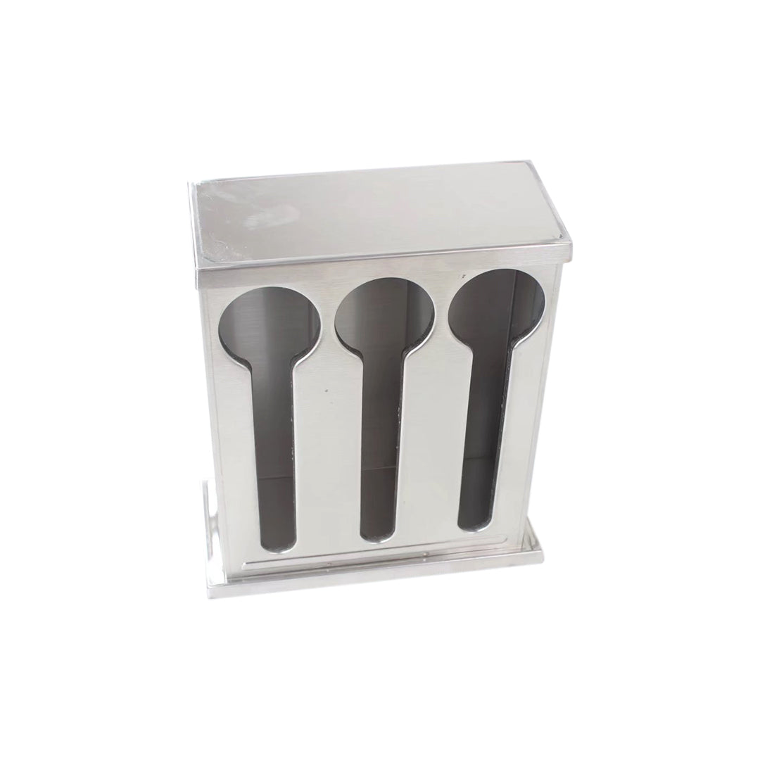 SOGA Stainless Steel Buffet Restaurant Spoon Utensil Holder Storage Rack 3 Holes • LUZ-CutleryHolder4630