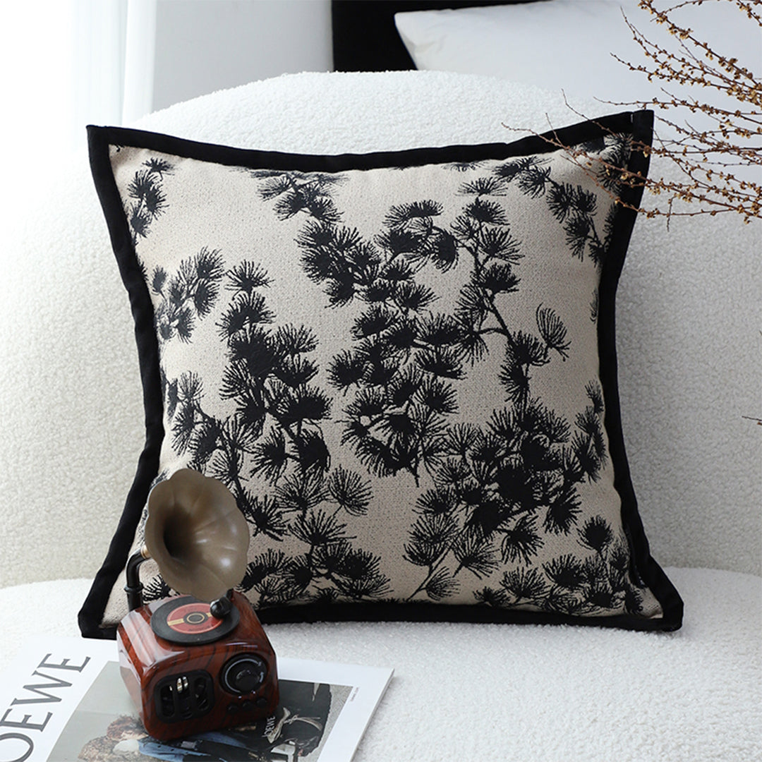 SOGA 2X 45cm Throw Pillow Black and White Wide Border Square Pillow Stylish Decorative Cushion Living Room • LUZ-FrenchCushion304X2