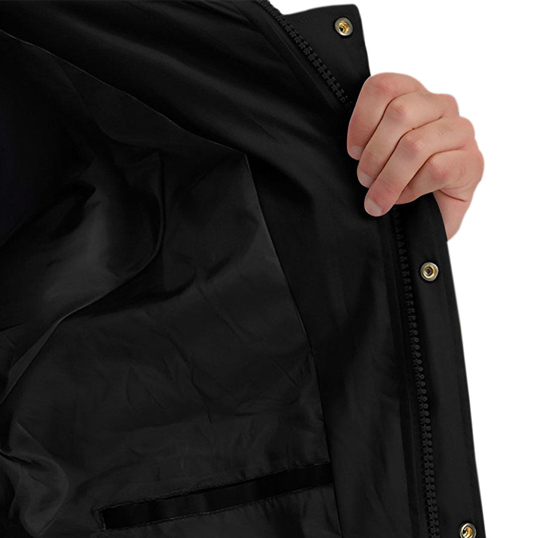 abbee Black XL Winter Fur Hooded Thick Overcoat Jacket Stylish Lightweight Quilted Warm Puffer Coat • LUZ-DJ-998B