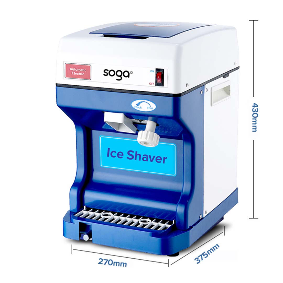 SOGA 2X Ice Shaver Commercial Electric Stainless Steel Ice Crusher Slicer Machine 120KG/h • LUZ-CommercialElectricIceShaver168X2