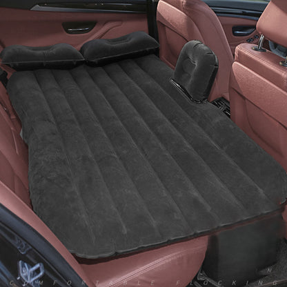 SOGA 2X Black Stripe Inflatable Car Mattress Portable Camping Rest Air Bed Travel Compact Sleeping Kit Essentials • LUZ-CarMat001X2