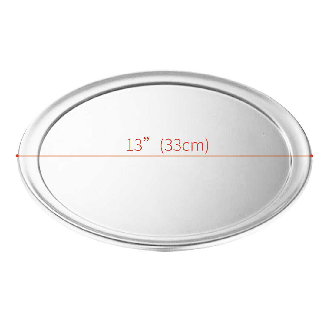 SOGA 2X 13-inch Round Aluminum Steel Pizza Tray Home Oven Baking Plate Pan • LUZ-Pizza11608X2