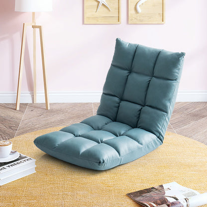 SOGA Green Lounge Floor Recliner Adjustable Gaming Sofa Bed Foldable Indoor Outdoor Backrest Seat Home Office Decor • LUZ-LoungeD1461