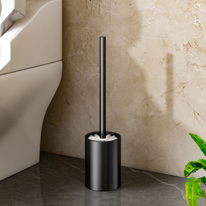 SOGA 27cm Wall-Mounted Toilet Brush with Holder Bathroom Cleaning Scrub Black • LUZ-TAN1043