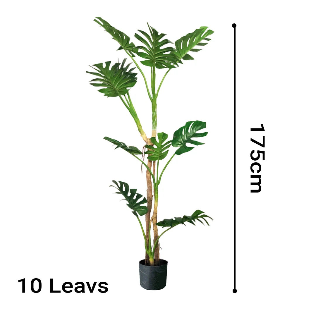 SOGA 4X 175cm Tropical Monstera Palm Artificial Plant Tree, Real Touch Technology, with UV Protection • LUZ-APlantFHG17510X4