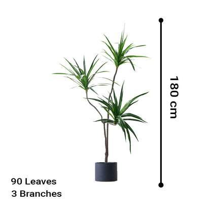 SOGA 4X 180cm Green Artificial Indoor Brazlian Iron Tree Fake Plant Decorative 3 Heads • LUZ-APlantFHBS18090X4