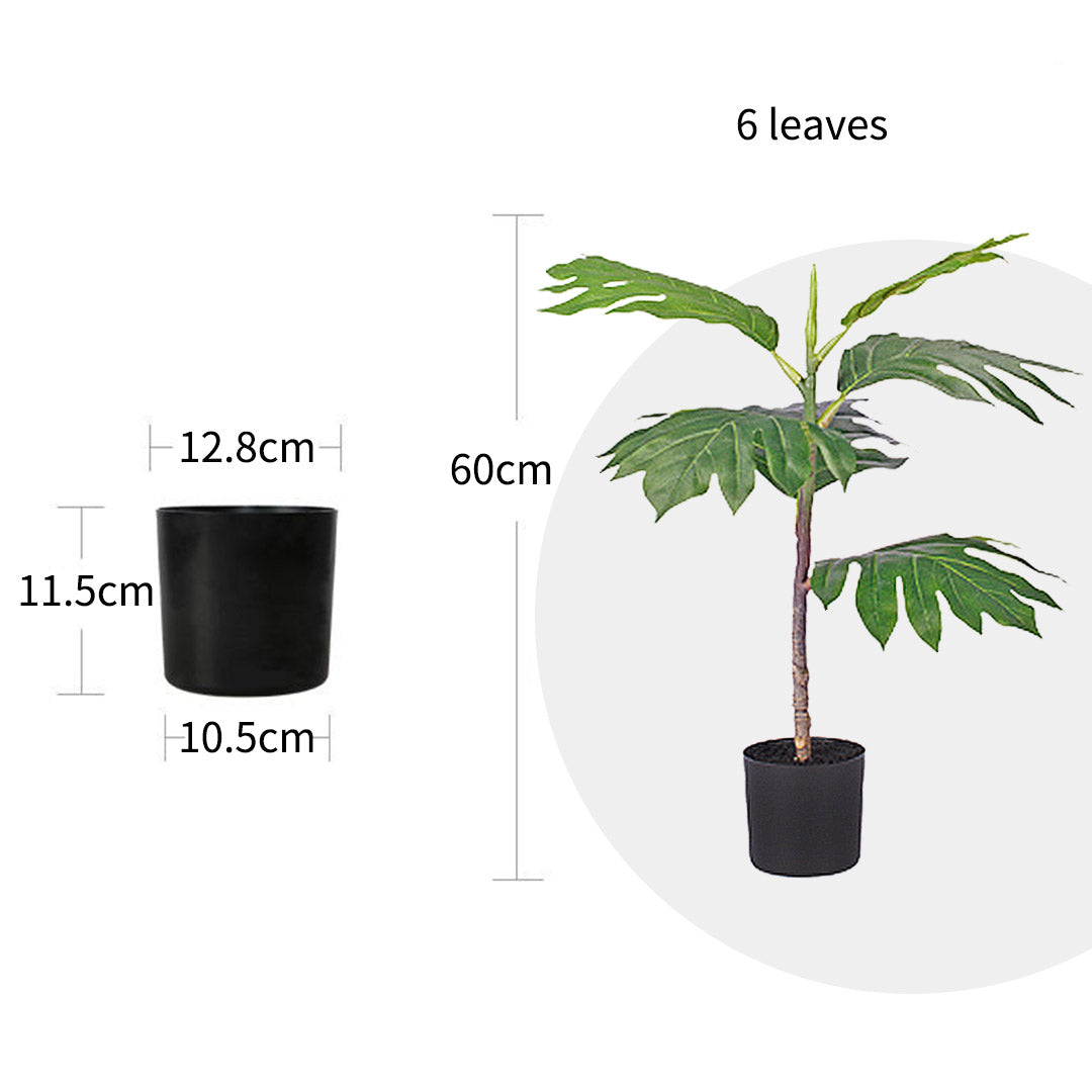 SOGA 60cm Artificial Natural Green Split-Leaf Philodendron Tree Fake Tropical Indoor Plant Home Office Decor • LUZ-APlantMBS606