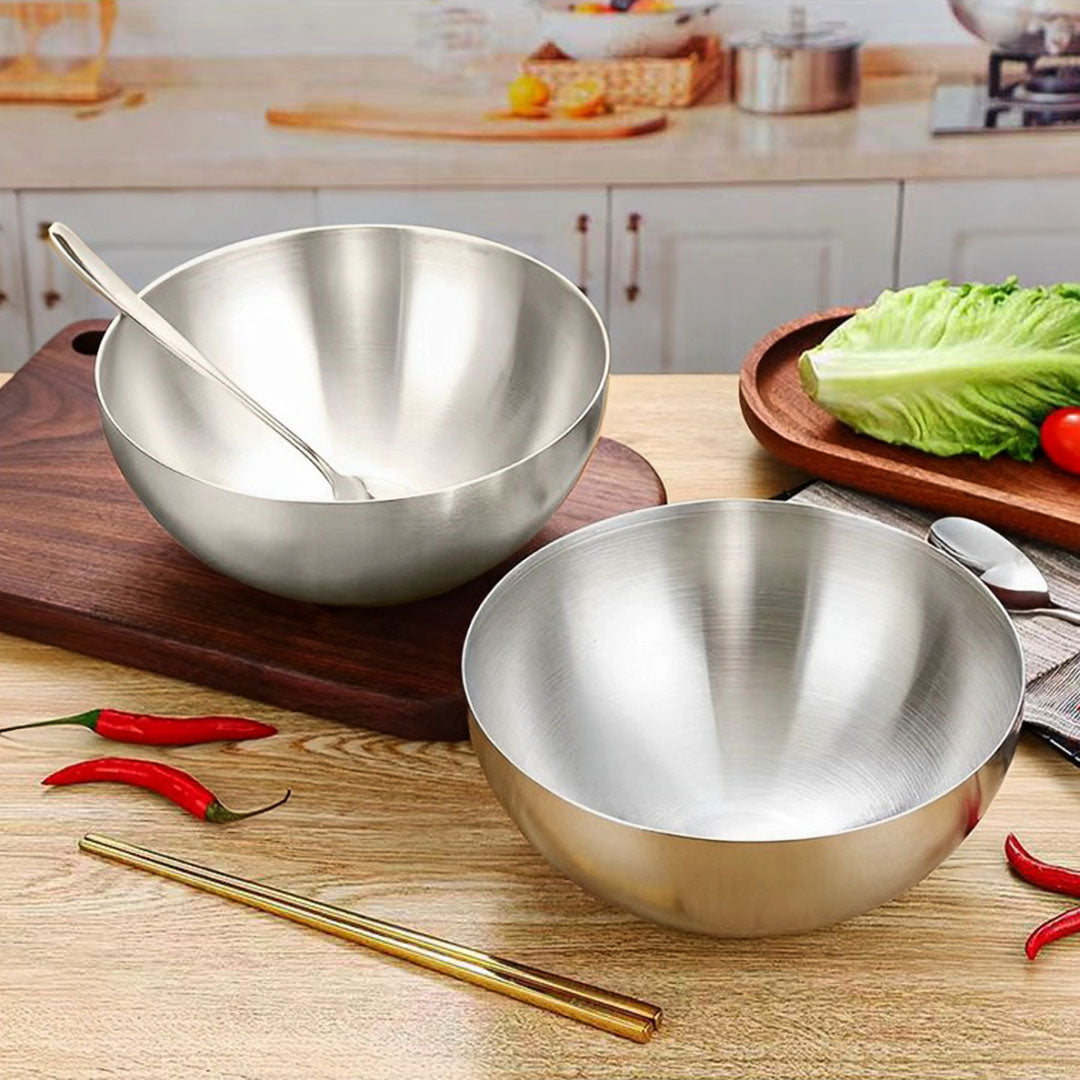 SOGA 15cm Elegant Silver Salad Bowl with Model 201 A Versatile Kitchen Essential • LUZ-VICSoupPot39
