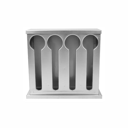 SOGA Stainless Steel Buffet Restaurant Spoon Utensil Holder Storage Rack 4 Holes • LUZ-CutleryHolder4631