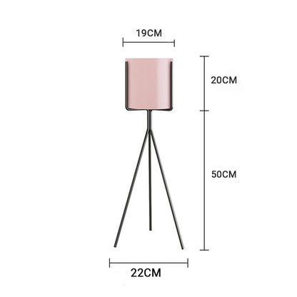SOGA 2X 70cm Tripod Flower Pot Plant Stand with Pink Flowerpot Holder Rack Indoor Display • LUZ-FPotH72PNKX2
