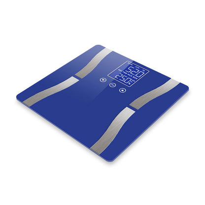 SOGA 2X Glass LCD Digital Body Fat Scale Bathroom Electronic Gym Water Weighing Scales Blue/Purple • LUZ-BodyFatScaleBLU-PUR
