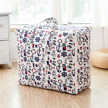 SOGA 2X Nautical Icons Large Storage Luggage Bag Double Zipper Foldable Travel Organiser Essentials • LUZ-SBox205X2