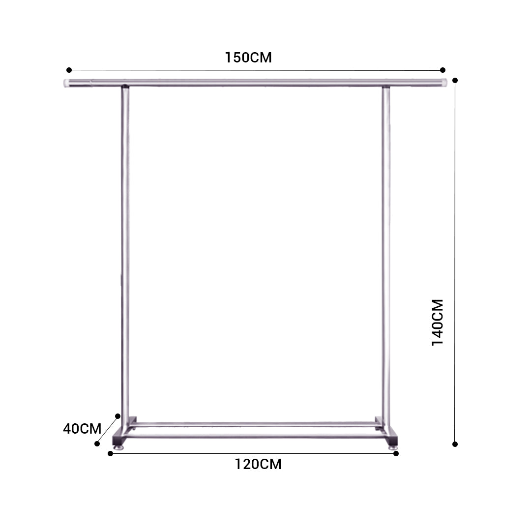 SOGA 150cm Stainless Steel Floor-Standing Clothes Rack - Durable and Space-Saving Laundry Organizer • LUZ-BSXG2521