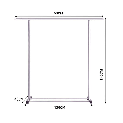 SOGA 150cm Stainless Steel Floor-Standing Clothes Rack - Durable and Space-Saving Laundry Organizer • LUZ-BSXG2521