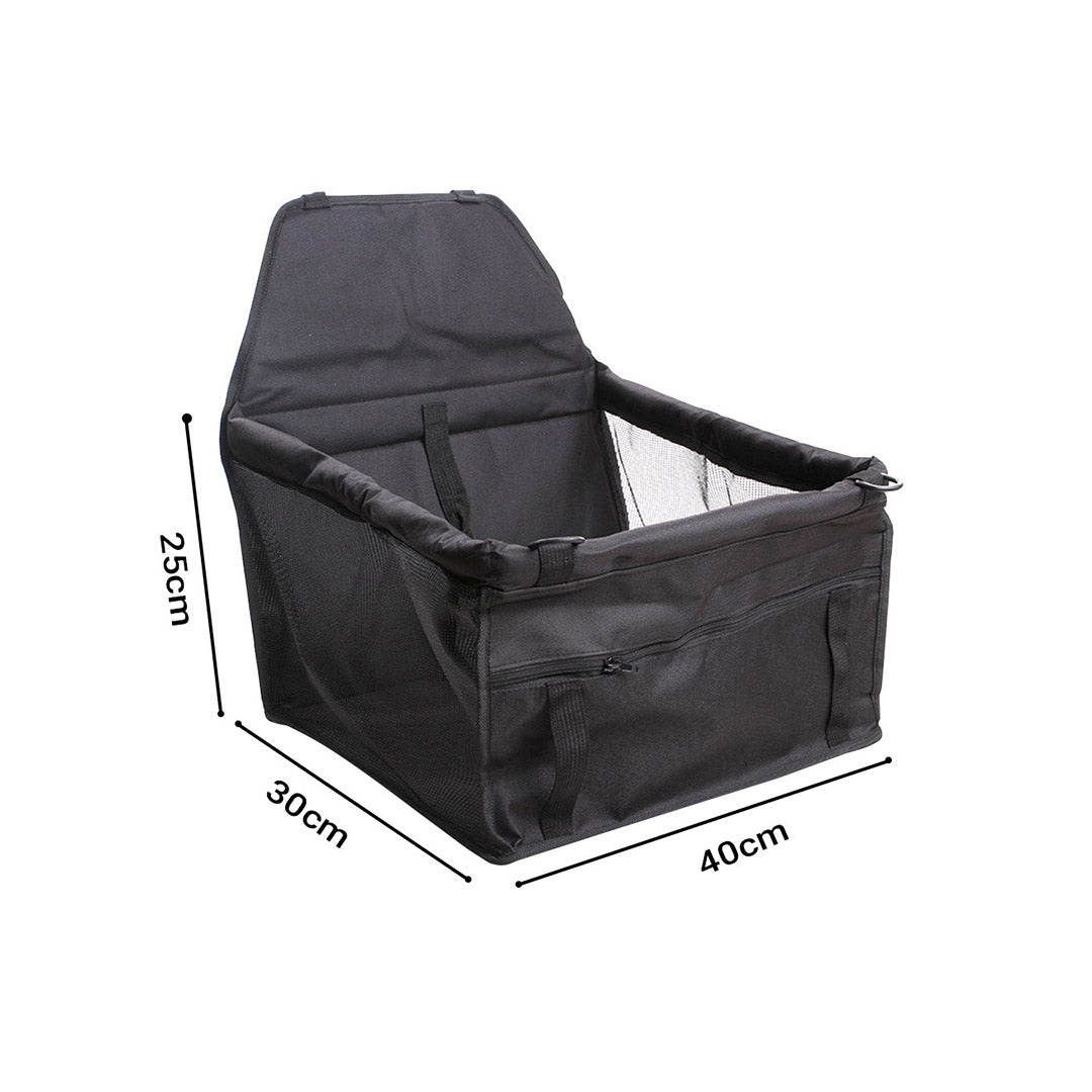 SOGA 2X Waterproof Pet Booster Car Seat Breathable Mesh Safety Travel Portable Dog Carrier Bag • LUZ-CarPetBagBLKX2