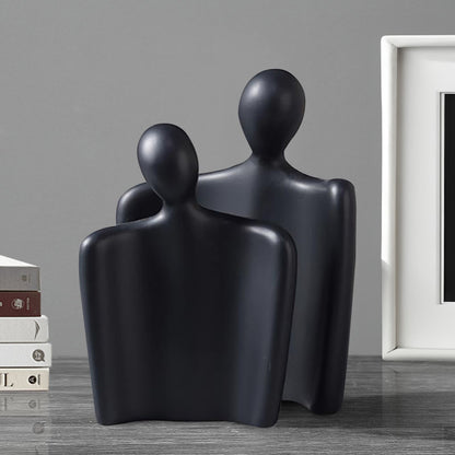 SOGA Ornament Set of 2 Abstract Human Figurine Sculptures Minimalist Modern Art Statues for Home Décor • LUZ-Ornament2949