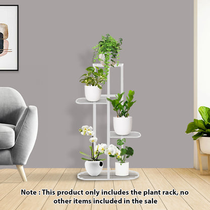 SOGA 2X 4 Tier 5 Pots White Metal Plant Rack Flowerpot Storage Display Stand Holder Home Garden Decor • LUZ-FPotH40X2