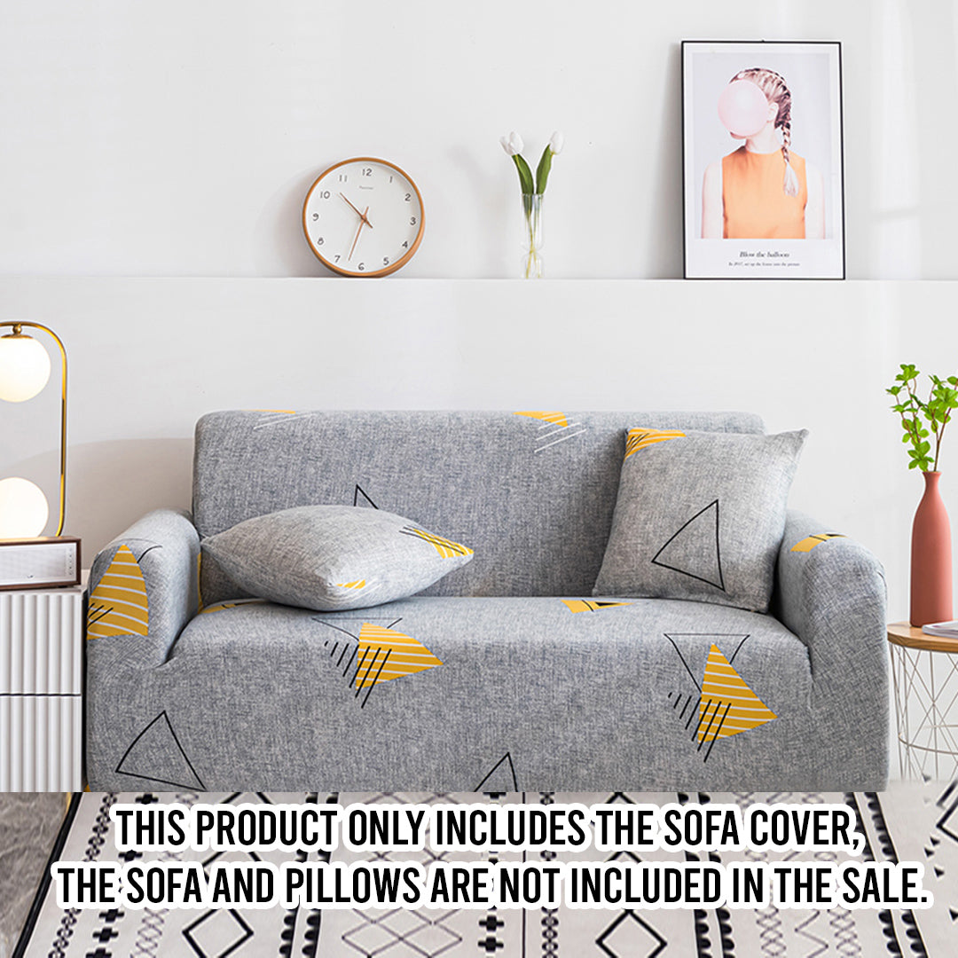 SOGA 3-Seater Geometric Print Sofa Cover Couch Protector High Stretch Lounge Slipcover Home Decor • LUZ-SofaCov215