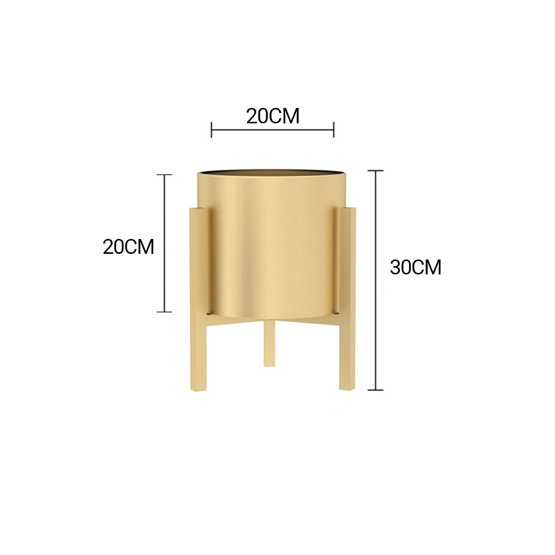 SOGA 30CM Gold Metal Plant Stand with Flower Pot Holder Corner Shelving Rack Indoor Display • LUZ-FPotH32GLD