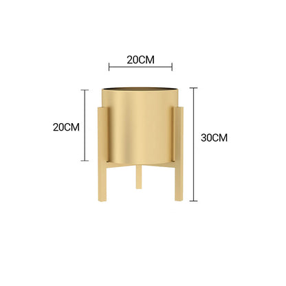 SOGA 30CM Gold Metal Plant Stand with Flower Pot Holder Corner Shelving Rack Indoor Display • LUZ-FPotH32GLD