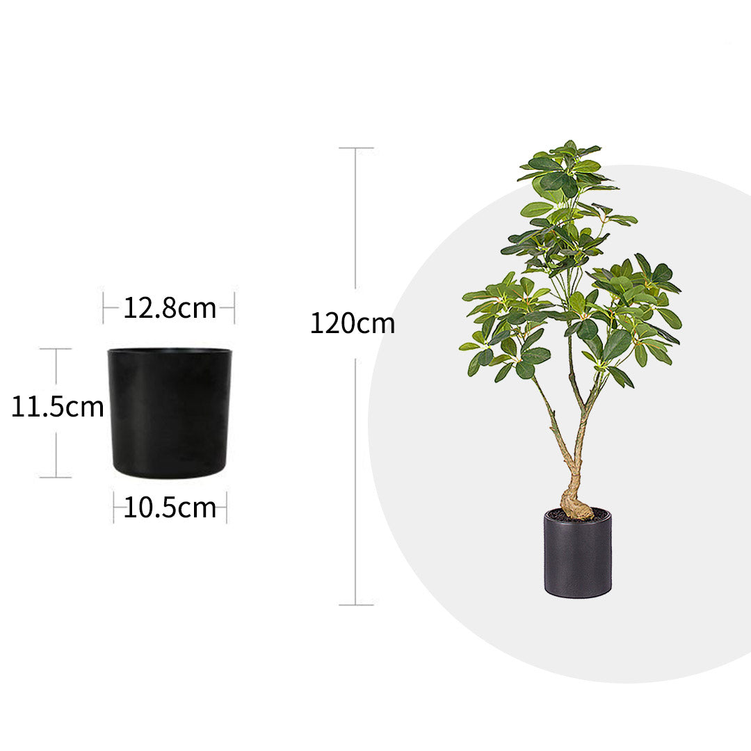 SOGA 2X 120cm Artificial Natural Green Schefflera Dwarf Umbrella Tree Fake Tropical Indoor Plant Home Office Decor • LUZ-APlantQXY120X2