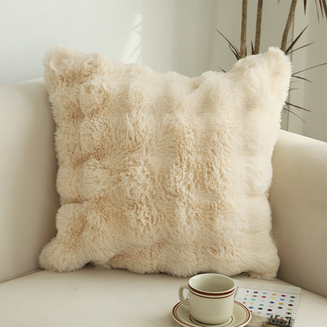 SOGA 2X 50cm Throw Pillow Light  Camel Color with Rabbit  Square Cushion for Living Room • LUZ-FrenchCushion302X2