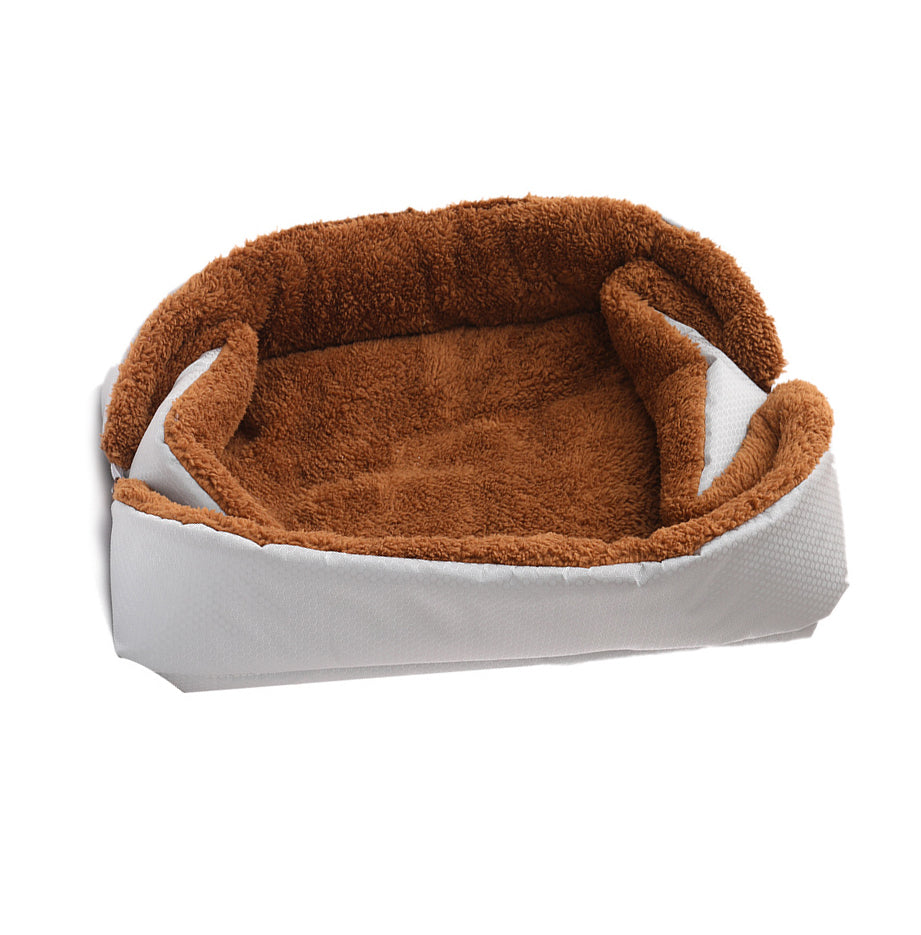 SOGA Silver Dual-purpose Cushion Nest Cat Dog Bed Warm Plush Kennel Mat Pet Home Travel Essentials • LUZ-CarPetBag04